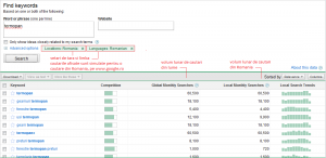 keyword research settings